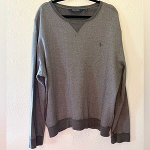 Polo Ralph Lauren Gray Printed V-Neck Sweater Men’s Size XXL Preppy